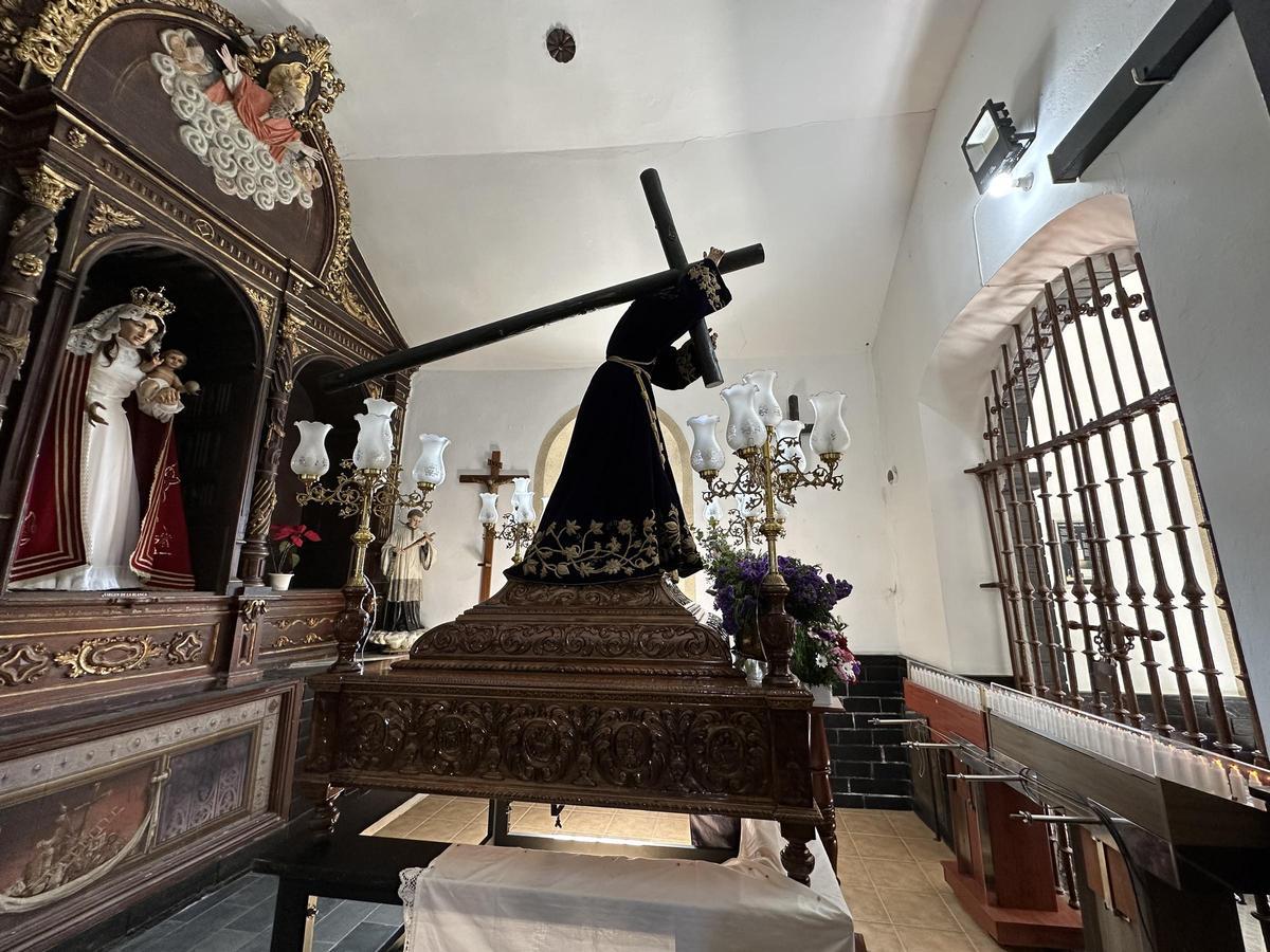 Imagen del Nazareno de Luarca, en la capilla de la Atalaya.