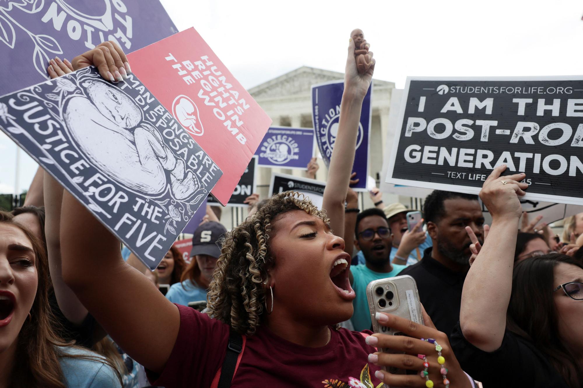 United States Supreme Court overturns the landmark Roe v Wade abortion decision