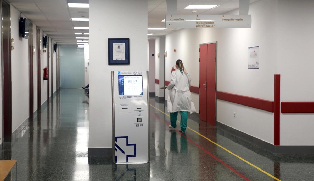 Pasillos del Complexo Hospitalario Universitario de Santiago.