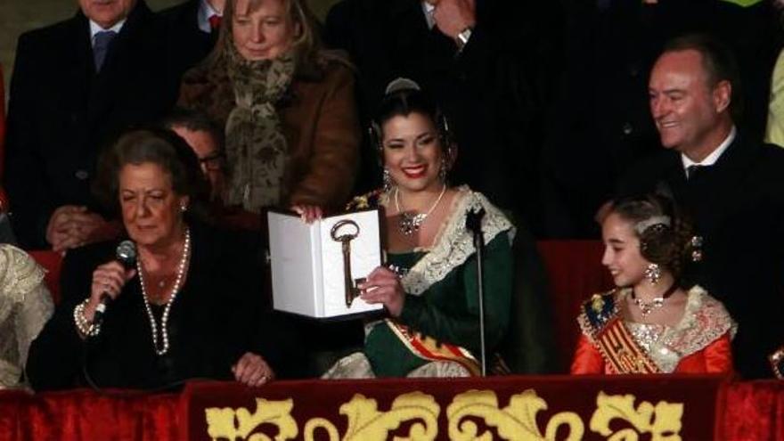 La alcaldesa Rita Barberá en la Crida de 2015, durante su famoso discurso.