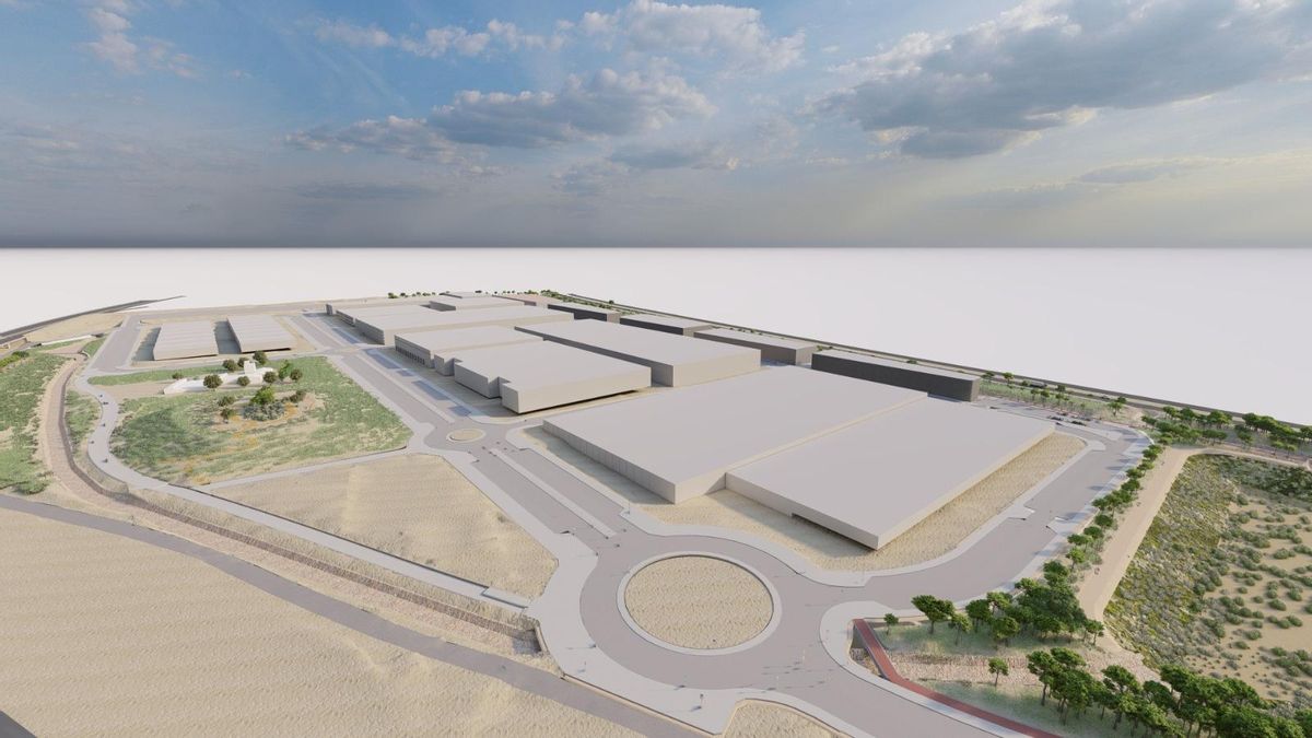En la imagen se observa la parcela central que se ha dividido en tres para la ampliación de Elche Parque Empresarial