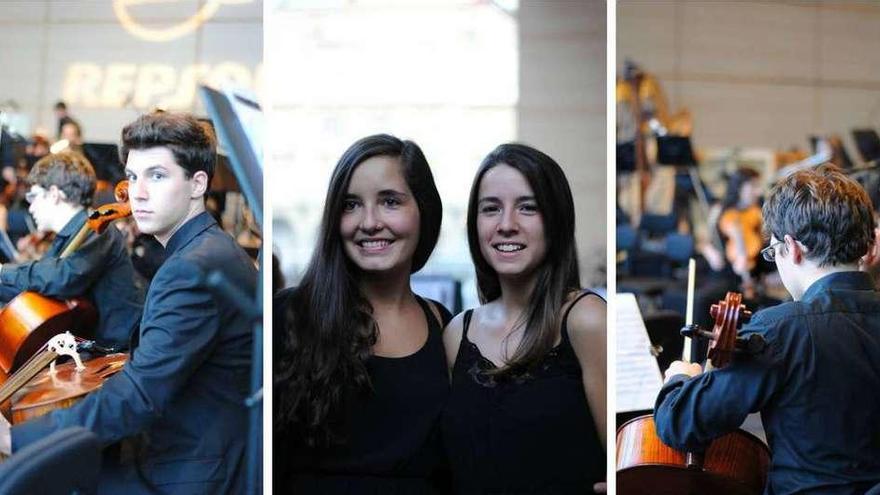 Collage de la Orquesta Joven de la Sinfónica de Galicia. // Orquesta Joven de la OSG