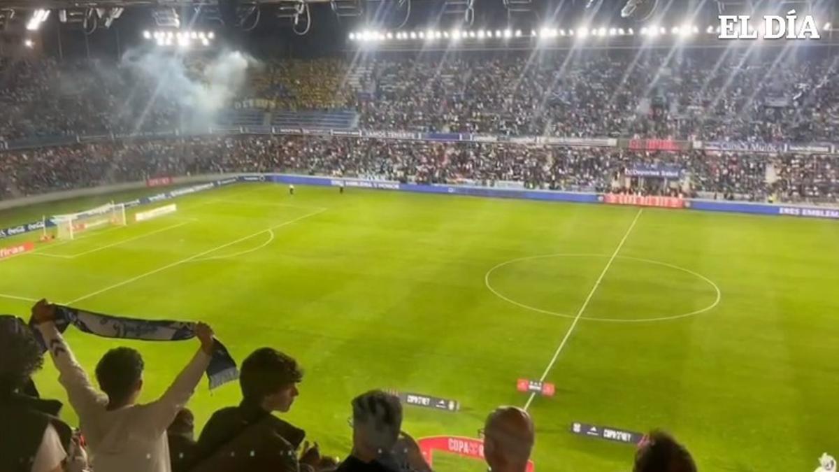 Público en el Heliodoro Rodríguez López durante el último partido de Copa del Rey.