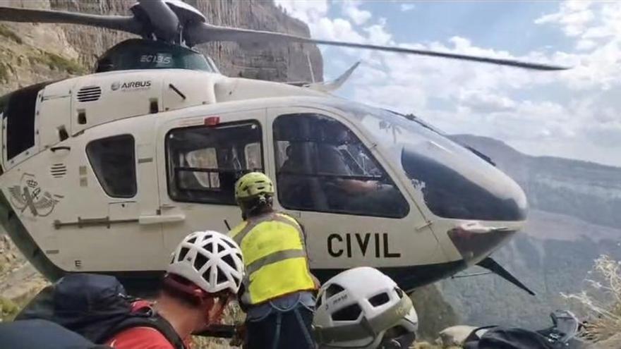 Rescatados seis barranquistas, dos de ellos menores, extraviados en el río Vero (Huesca)