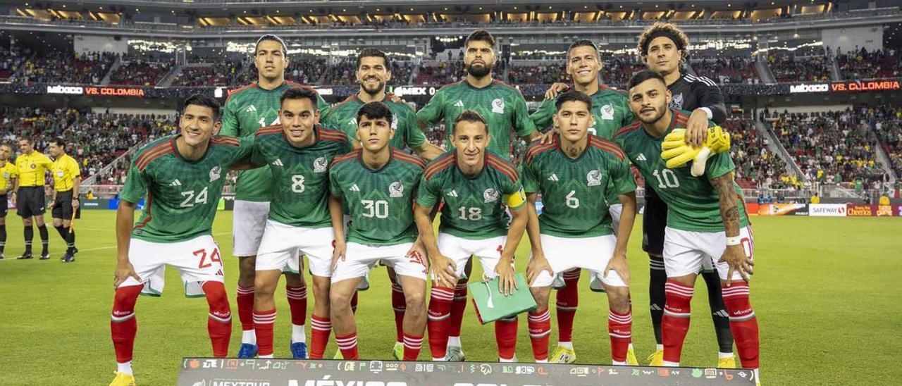 L’equip titular de Mèxic el 28 de setembre passat en l’amistós contra Colòmbia (2-3). | FMF
