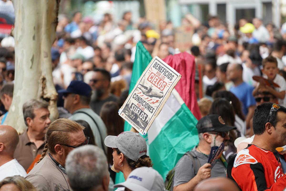 Las imágenes de la manifestación de Airbus en Sevilla