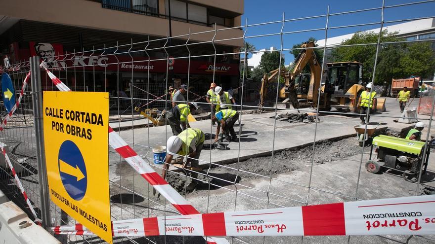 Obras en el centro de Ibiza