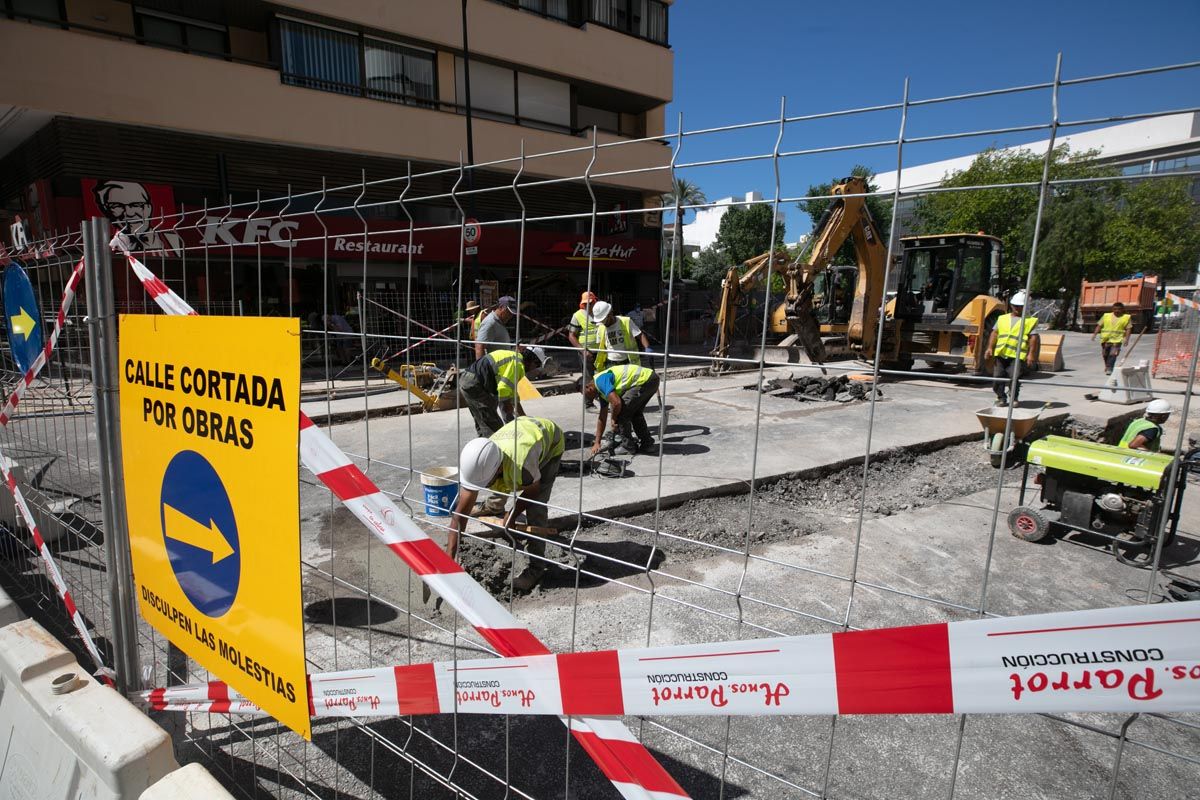 Obras en el centro de Ibiza