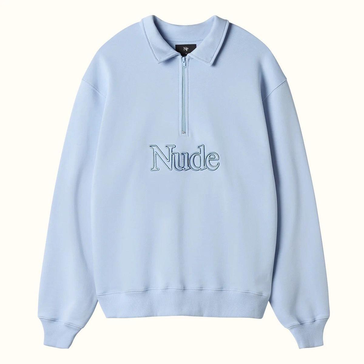 Sudadera Half-Zip Baby Blue de Nude Project