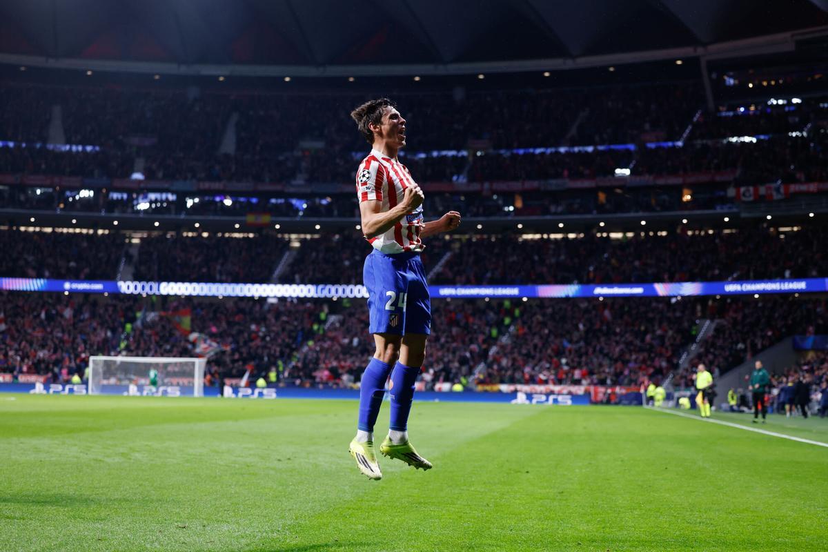 El Atlético de Madrid vence en la ida de los octavos de final de la Champions.