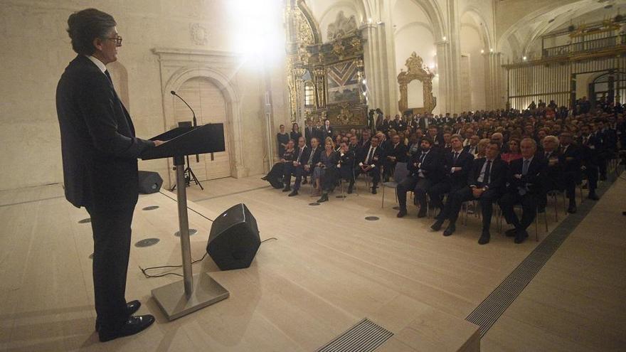 El presidente de la Amefmur, José María Tortosa, durante su intervención