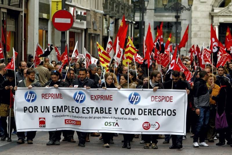 Fotogalería: Protesta de la plantilla de HP