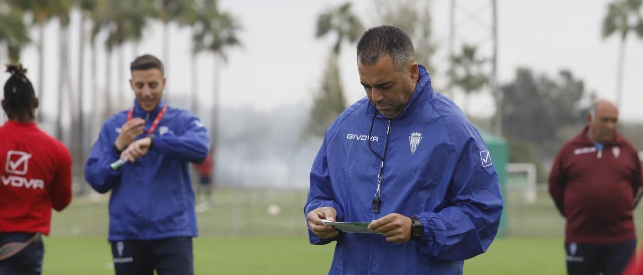 Germán Crespo, en una sesión de entrenamientos del Córdoba CF en la Ciudad Deportiva.