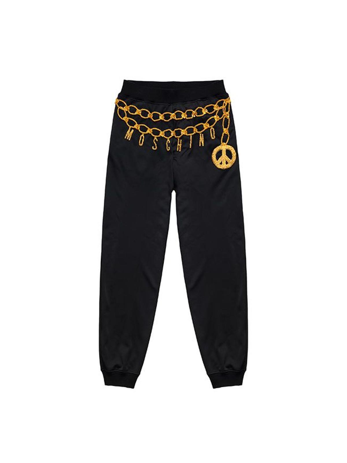 Todas las imágenes de la colección de Moschino x H&amp;M: pantalón con estampado de cadenas