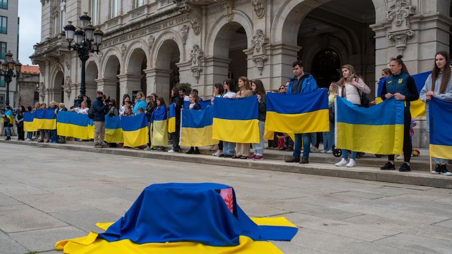 Octavo domingo de duelo por Ucrania en A Coruña
