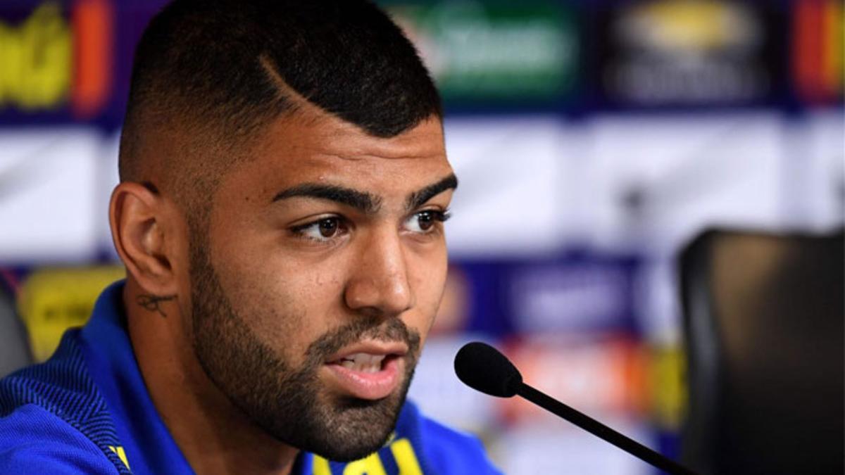 Gabigol, en rueda de prensa