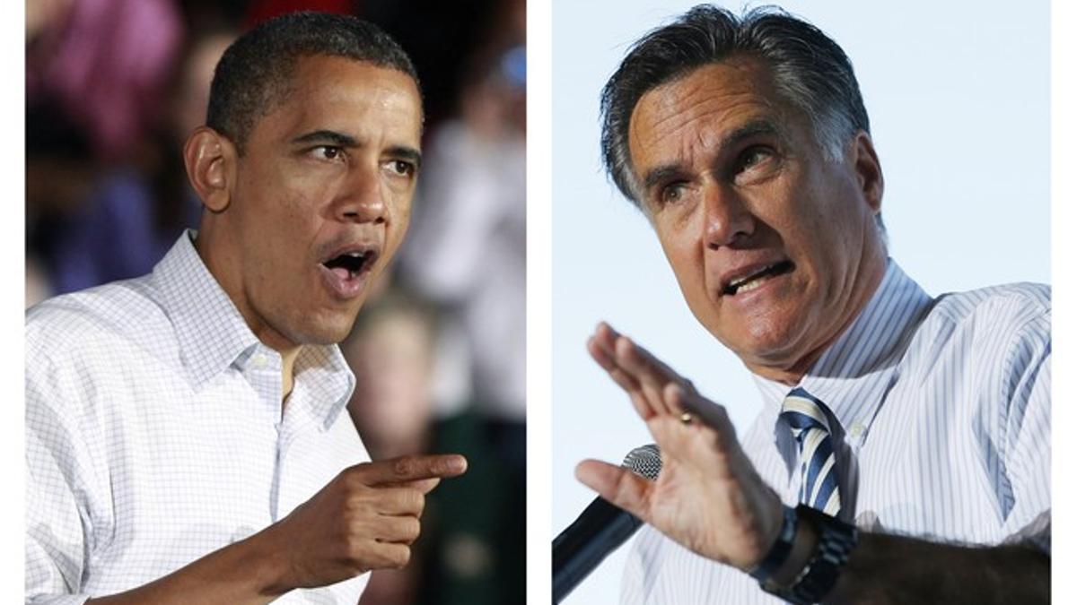 Barack Obama (izquierda), en Ohio, y Mitt Romney, en Florida.