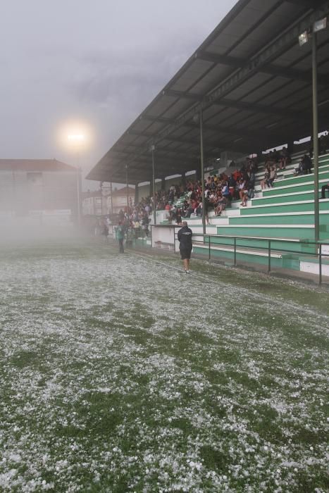 Fuerte tormenta y granizo en O Carballiño