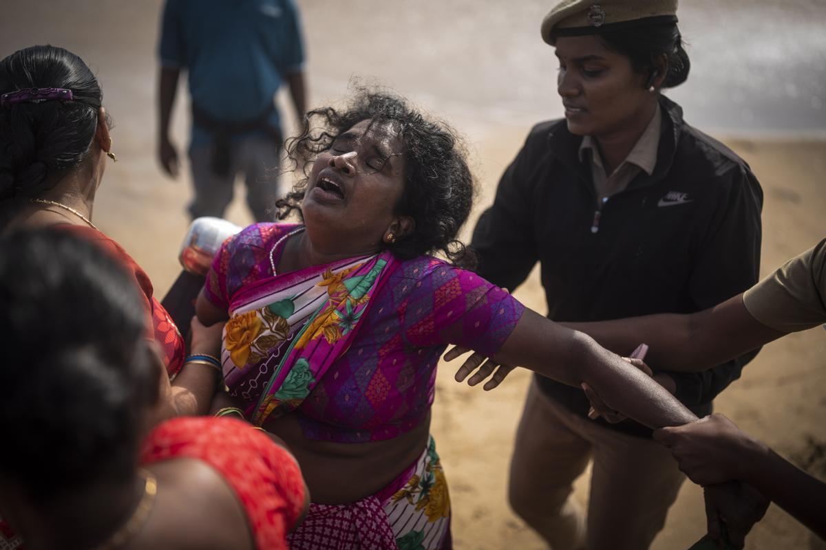 Plegarias en Chennai (Índia) en homenaje a las víctimas del tsunami del 2004 en el Índico