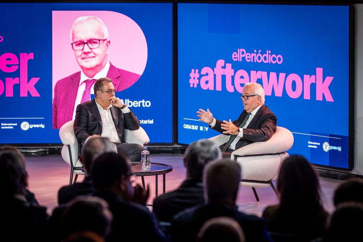 Afterwork EL PERIÓDICO:  José Alberto Marín, decano del col.legi de Notaris y Albert Sáez, director de EL PERIÓDICO y director general de Contenidos de Prensa Ibérica