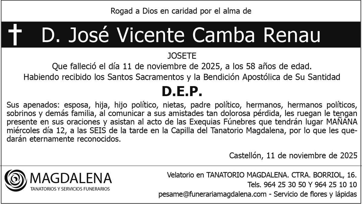 D. José Vicente Camba Renau