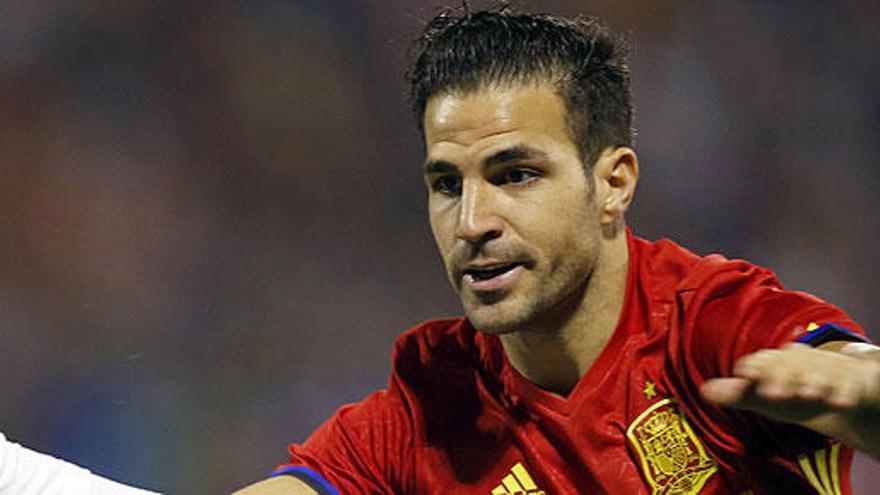 Cesc Fábregas, en un partido de la selección.