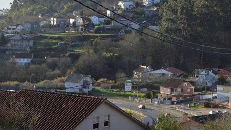 Vista de viviendas en Tameiga, Mos. // D. P.