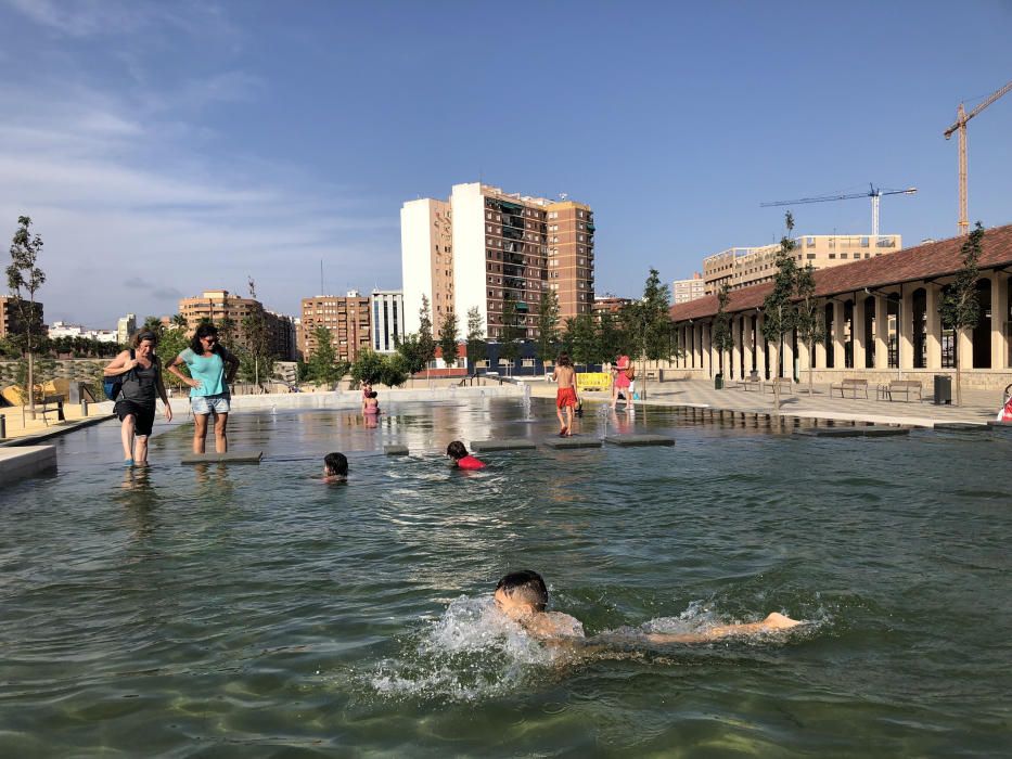 El Parc Central se convierte en un oasis contra la ola de calor