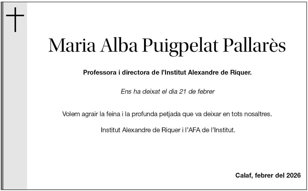 Maria Alba Puigpelat Pallarès