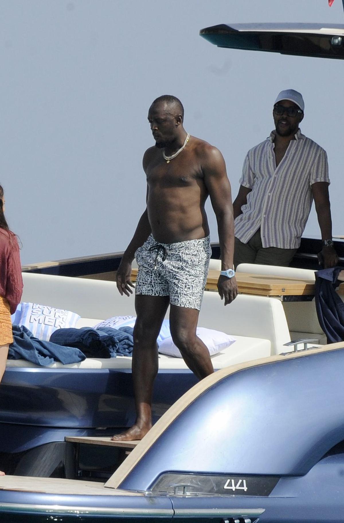 El exatleta jamaicano Usain Bolt disfruta del mar y la noche de Ibiza y Formentera