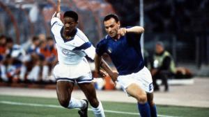 Totò Schillaci, exdelantero de Italia, en el Mundial de 1990.