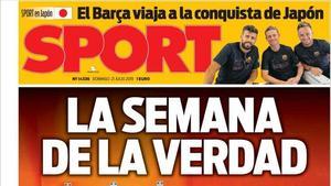 Portada de Sport del 21 de julio