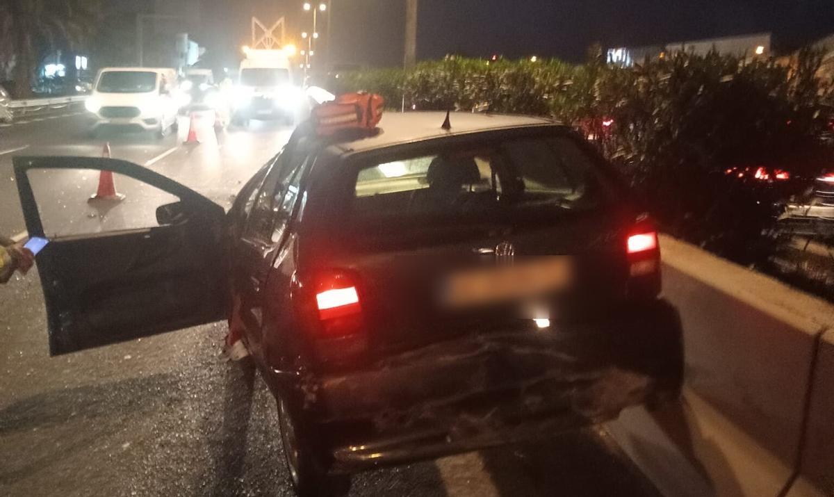 Accidente en la GC 1. a la altura de El Goro