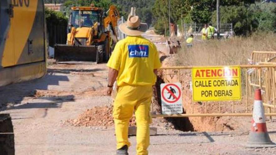 Una imagen tomada ayer de los trabajos.