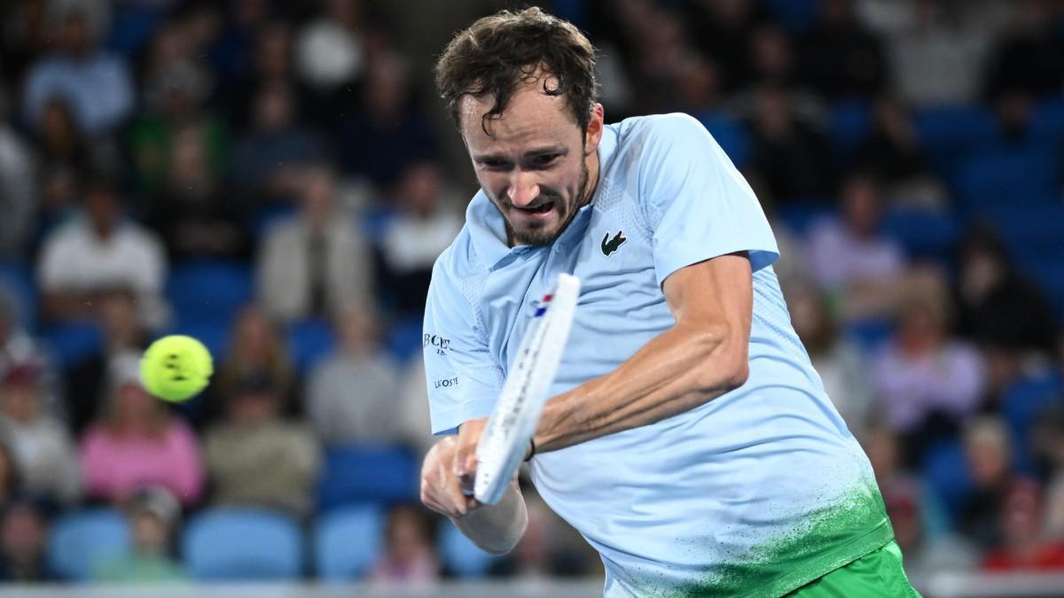 Daniil Medveded, durante el partido contra Tien
