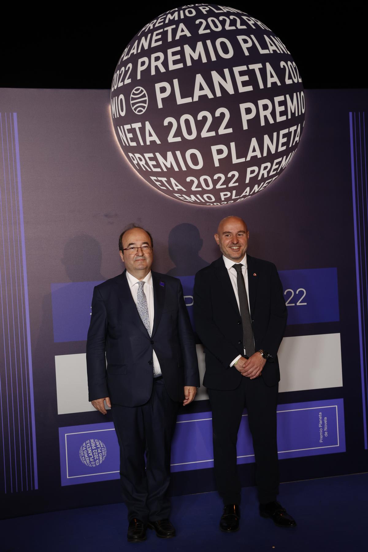 El ministro de Cultura, Miquel Iceta en el Premio Planeta de Novela 2022