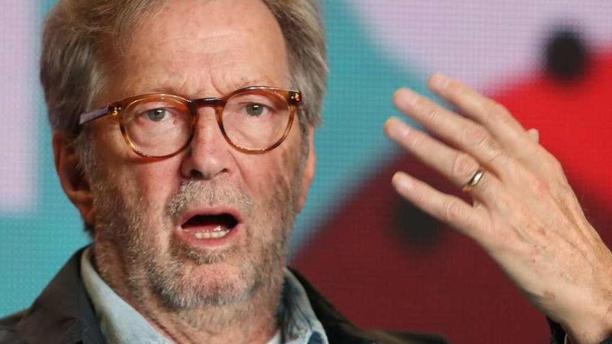 Eric Clapton, durante la rueda de prensa en Toronto sobre el documental que aborda su vida. // Fred Thornhill