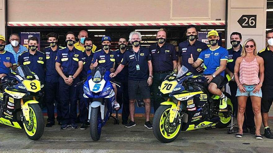 L&#039;ETG Racing amb els seus pilots a Montmeló