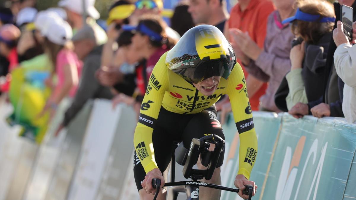 Jonas Vingegaard, en la contrarreloj de la Vuelta al Algarve.