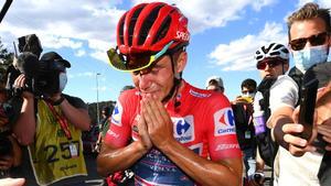 Remco Evenepoel, emocionado tras ganar virtualmente La Vuelta