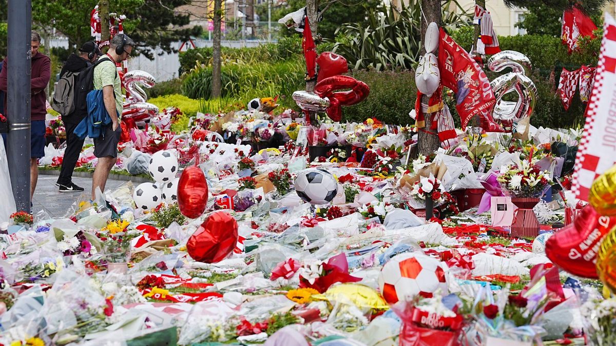 Homenaje masivo en Liverpool a Diogo Jota después de su fallecimiento.