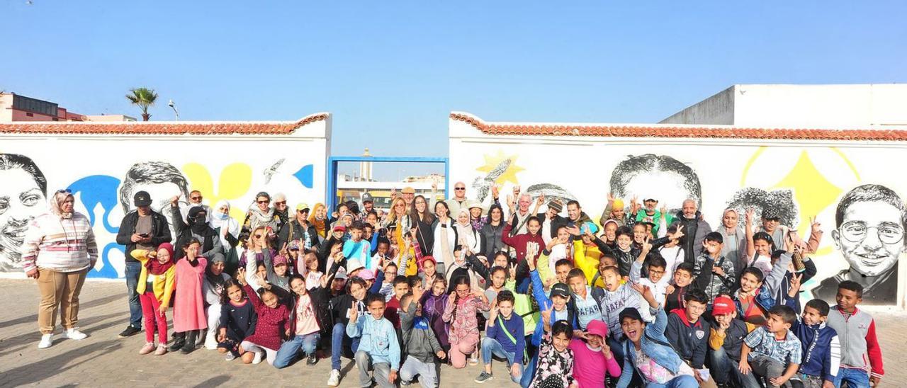 El mural ‘Las Sonrisas de Mogador’ se inauguró el pasado 2 de febrero.  |  GAEL FARANO