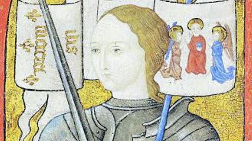 Dos supuestos retratos de
Juana de Arco, la Doncella 
de Orleans. (L) eld