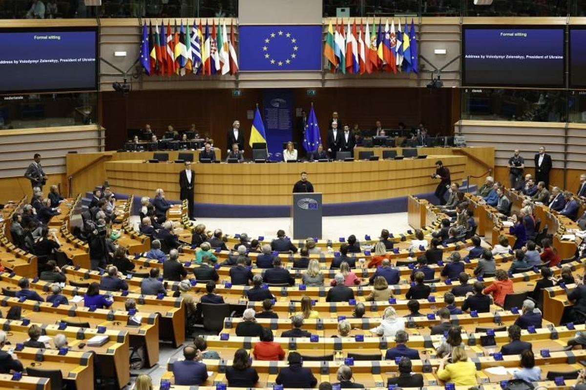 Las mejores imágenes de Zelenski, en el Parlamento Europeo