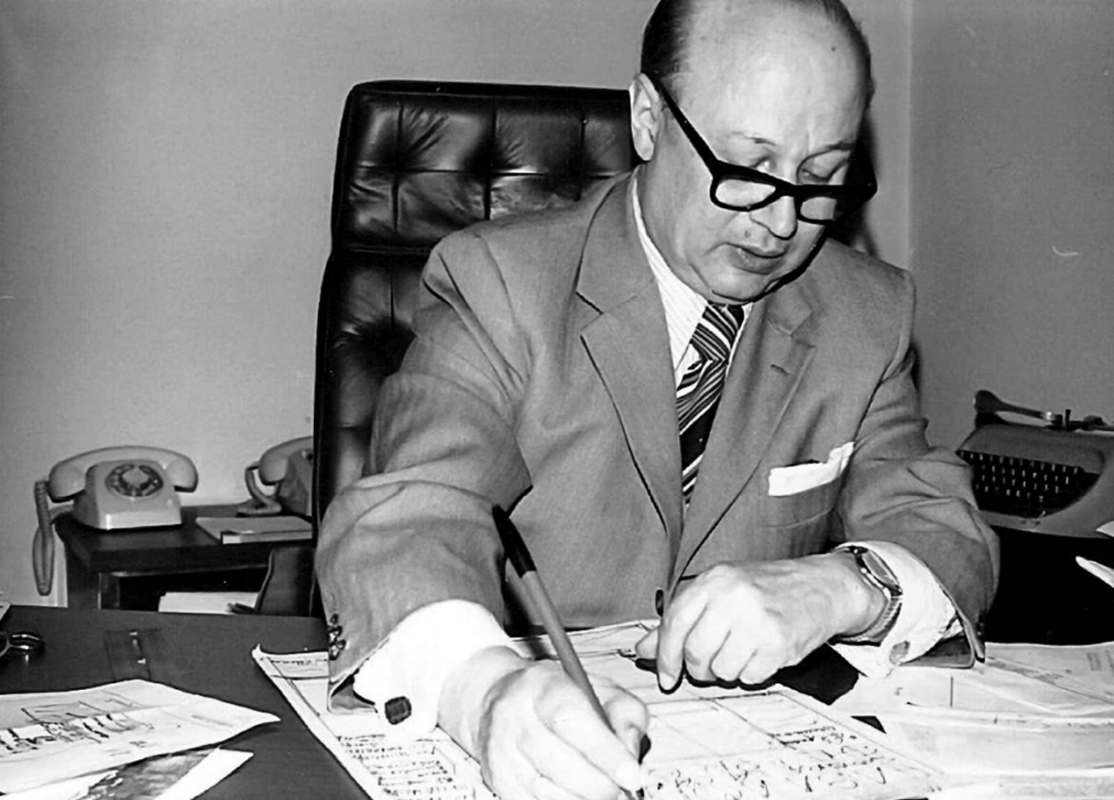 O escritor e exdirector de FARO Xosé Díaz Jácome (1910-1998).