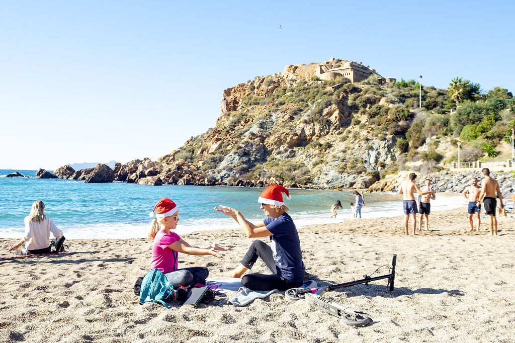 Playa de la Cortina en Navidad