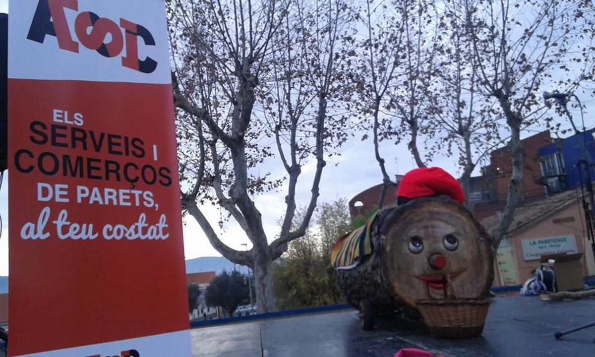 Un tió a la Fira de Nadal de Parets l’any passat.