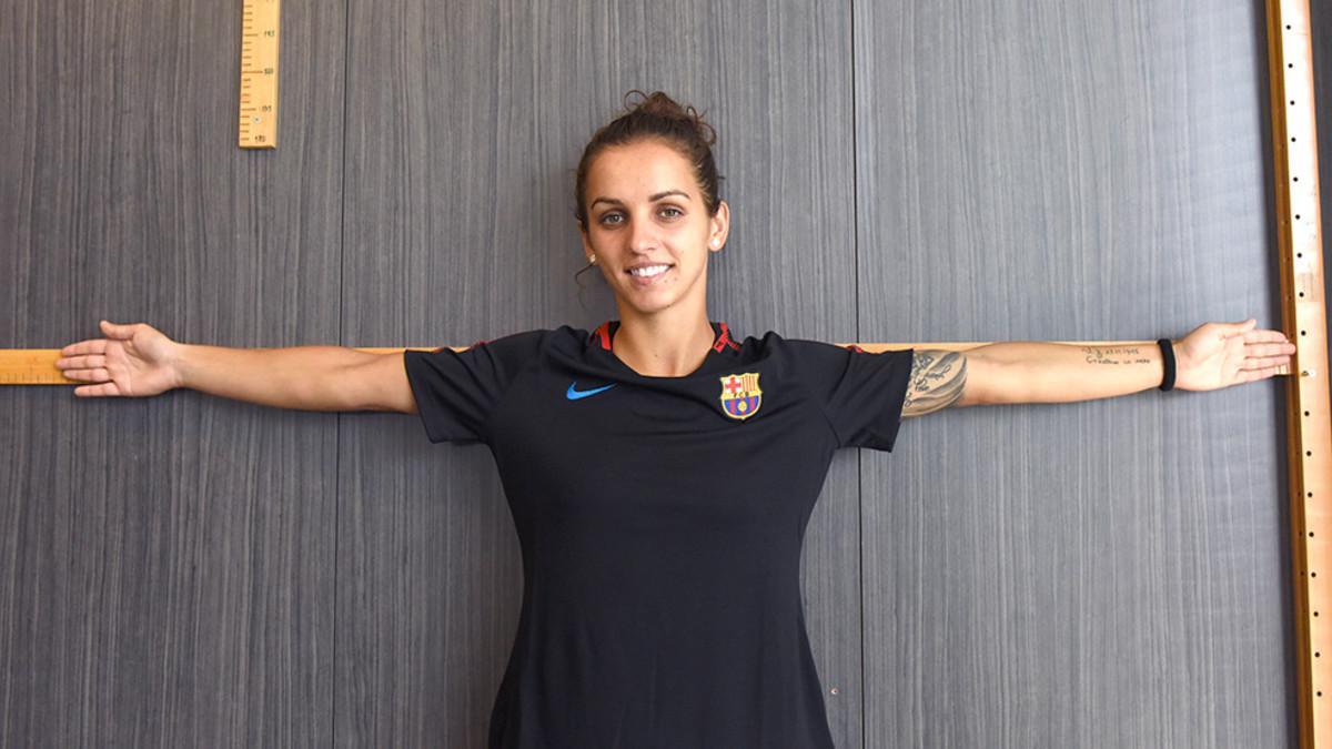 Natasa Andonova, el único de los nuevos fichajes en empezar a trabajar con el Barça