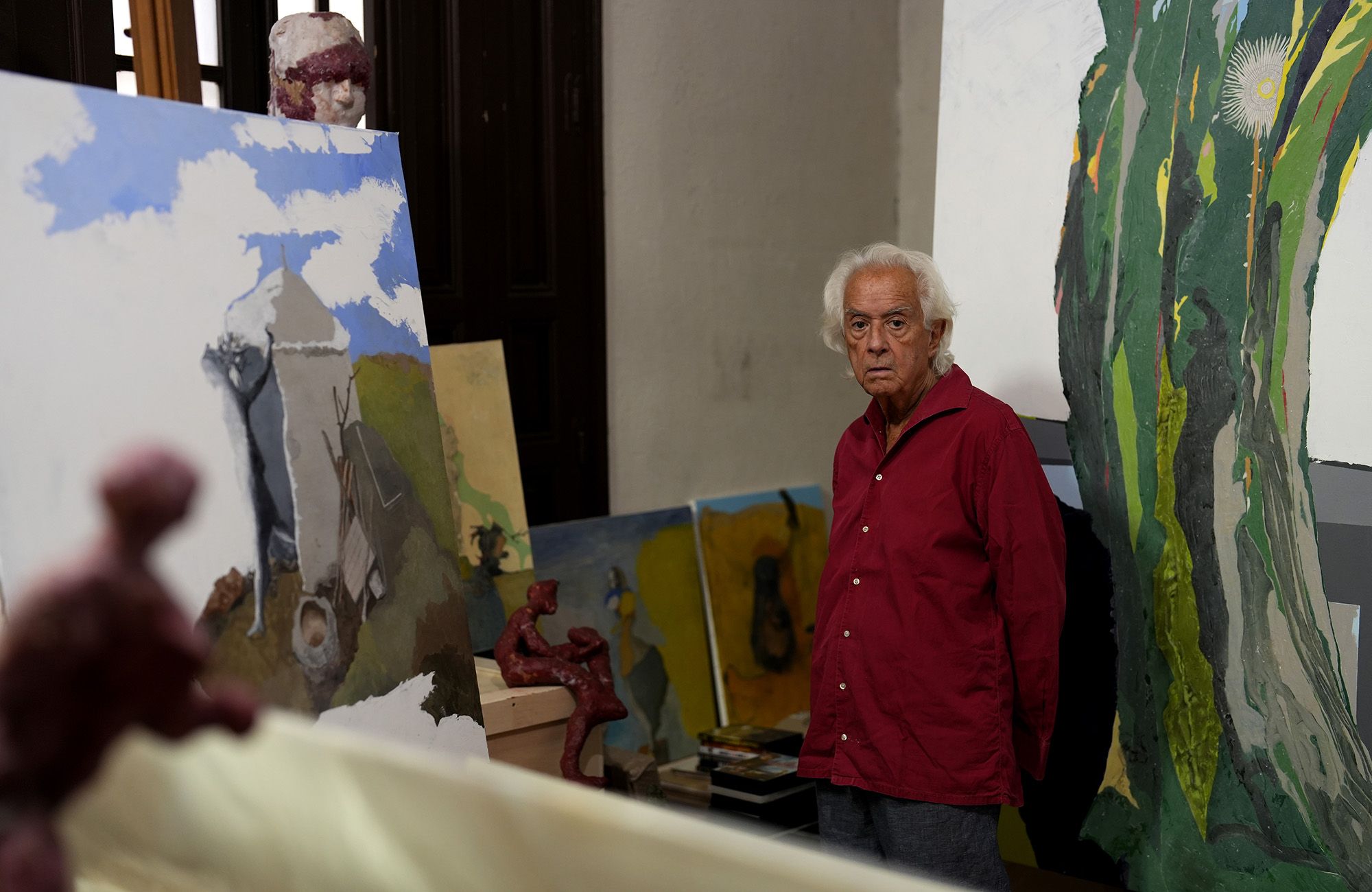 Jorge Castillo, en su taller-estudio de Madrid