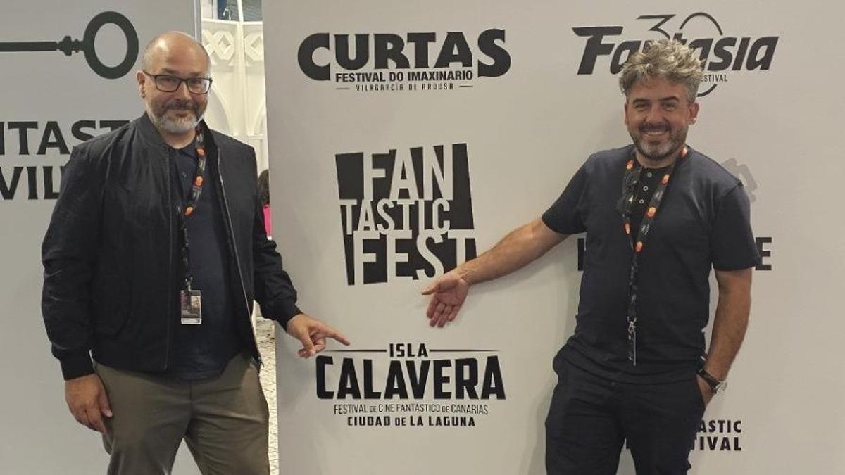 Daniel Fumero y Ramón González Trujillo, directores del Festival Isla Calavera, en Cannes